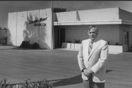 Historic photos of Al Wendt standing in front of the Phoenix headquarters