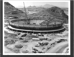 Desert Financial Arena under construction in 1973 located in Tempe, Arizona